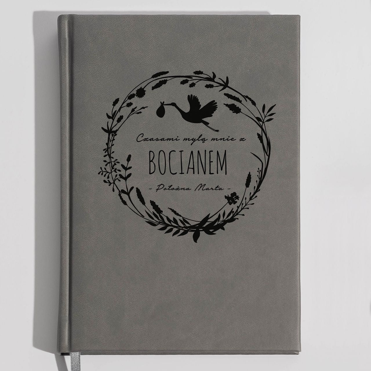 Planner personalizowany - prezent dla położnej - szare