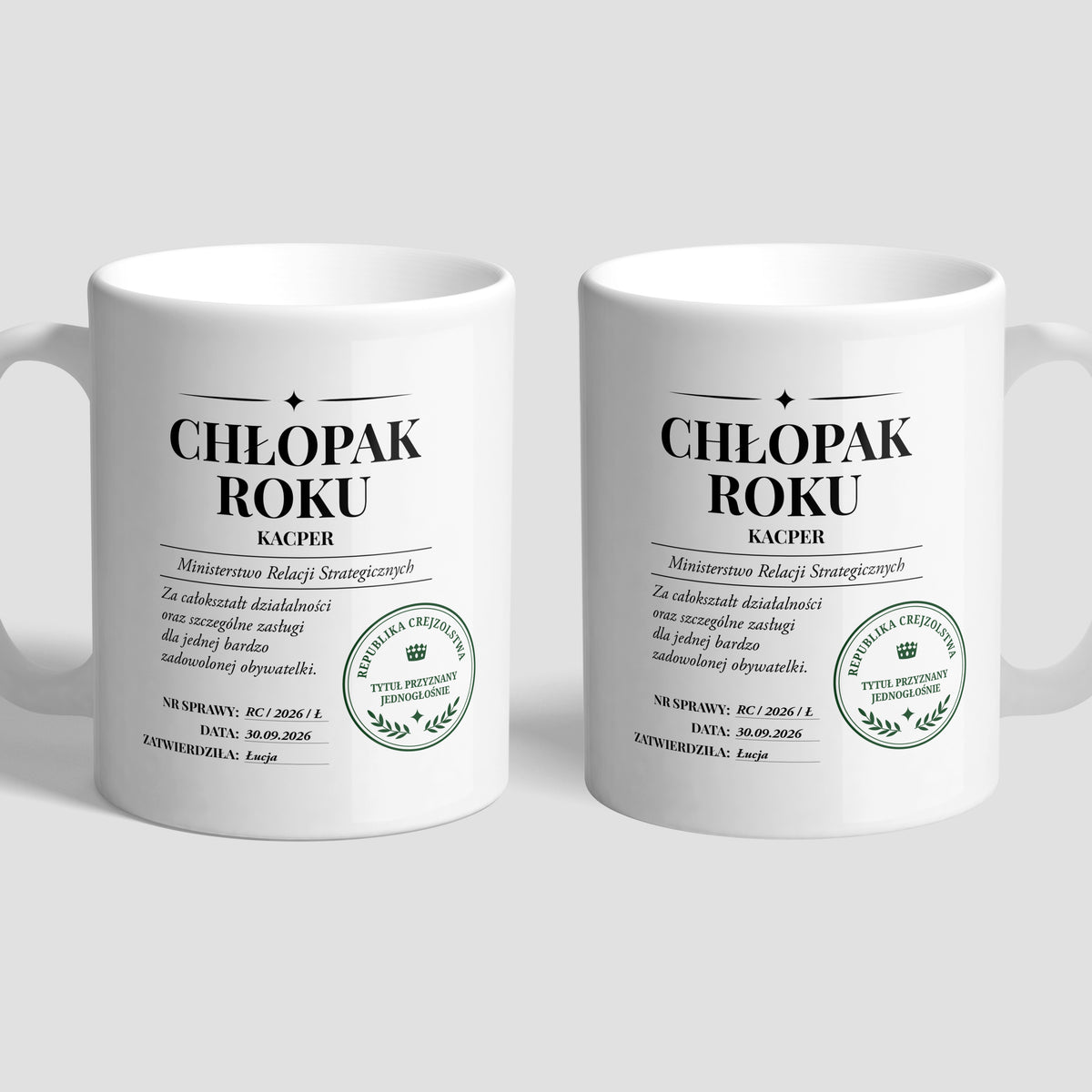 Kubek z personalizacją - chłopak roku