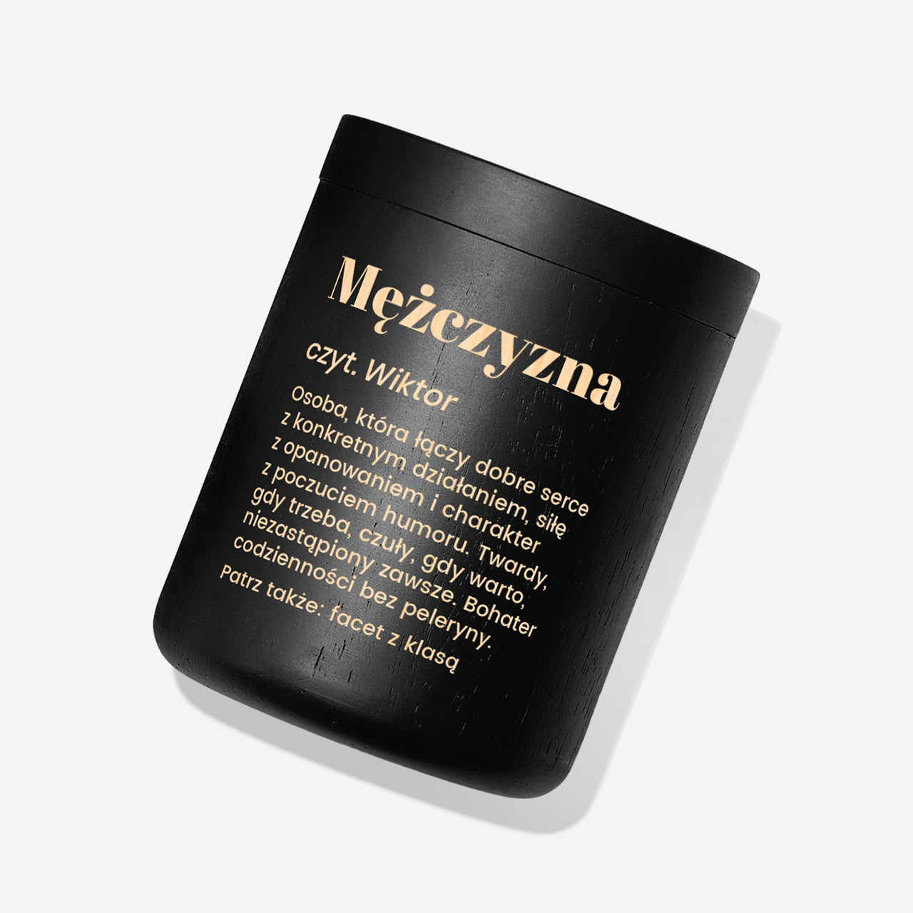 Świeca z grawerem - prezent dla mężczyzny