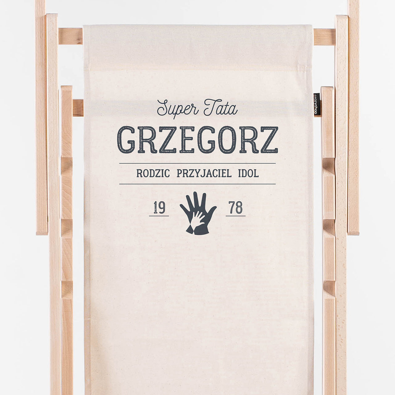 Personalizowany leżak dla taty - prezent na urodziny taty prezent dla niego leżak z nadrukiem