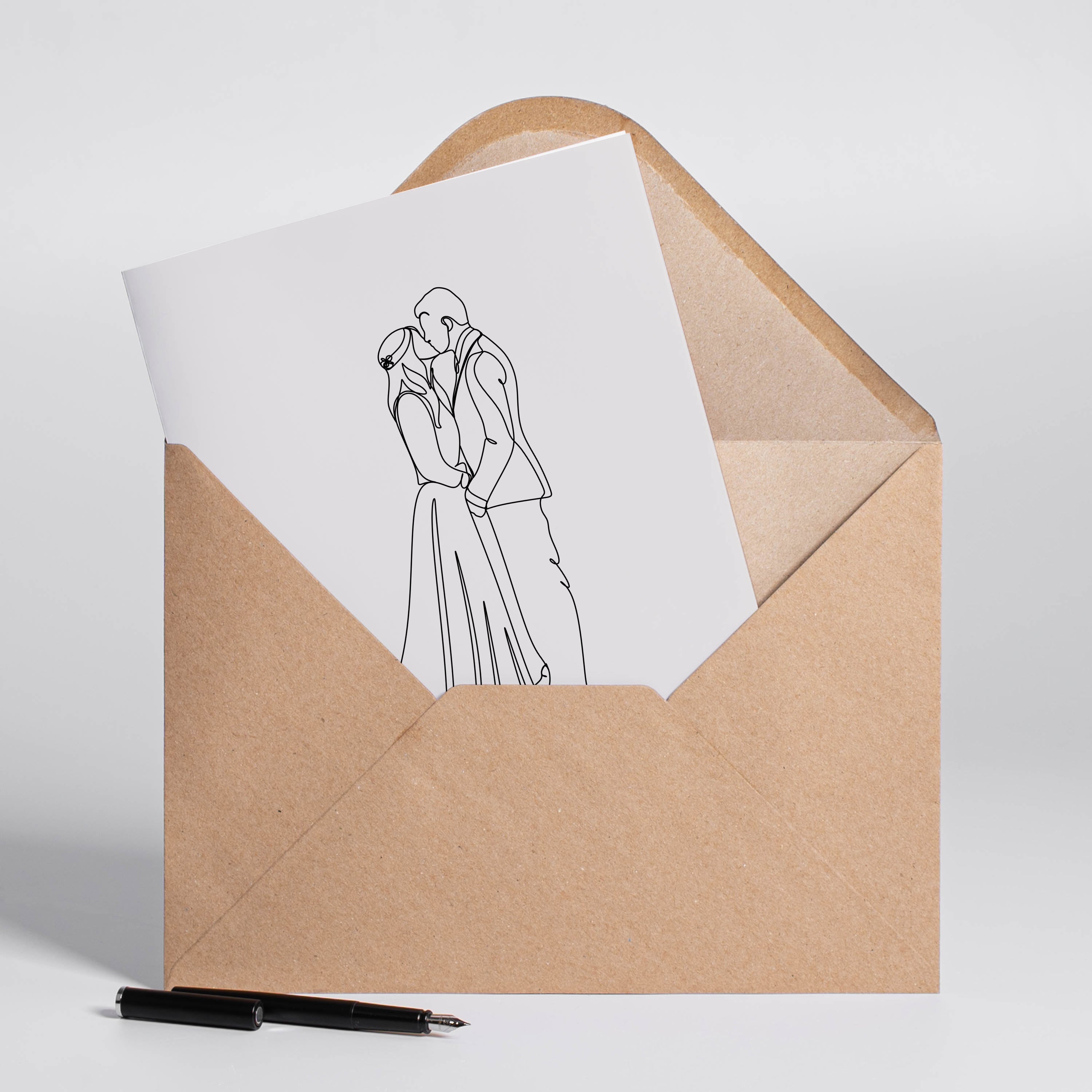 Personalizowana kartka ślubna - prezent dla nowożeńców personalizowana kartka ślubna,
