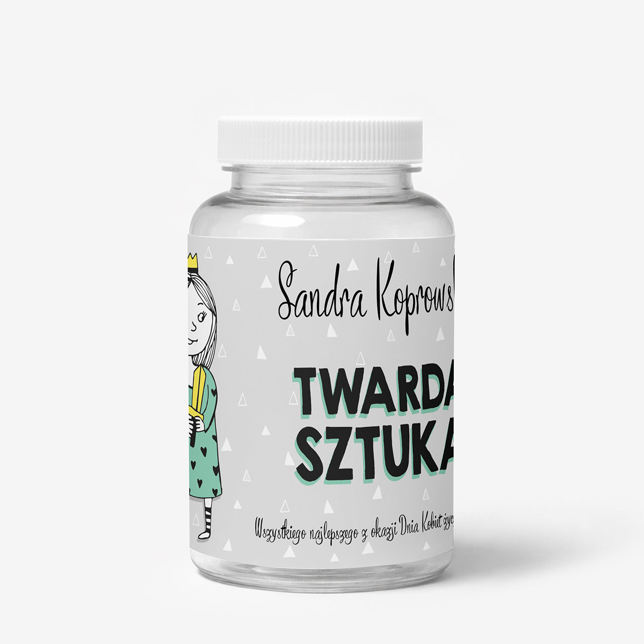 Opakowanie na cukierki z etykietą personalizowaną - Twarda Sztuka - prezent dla koleżanki
