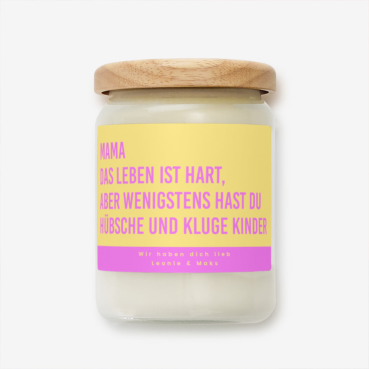 Personalisierte Kerze für Mama