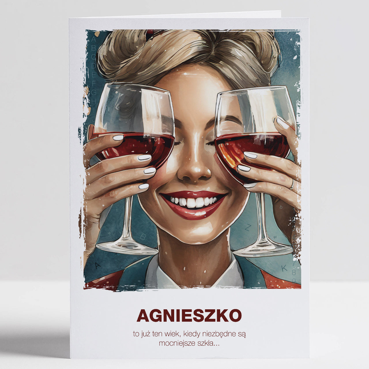 Kartka na urodziny dla przyjaciółki A4 kartka personalizowana dla przyjaciółki upominek dla przyjaciółki