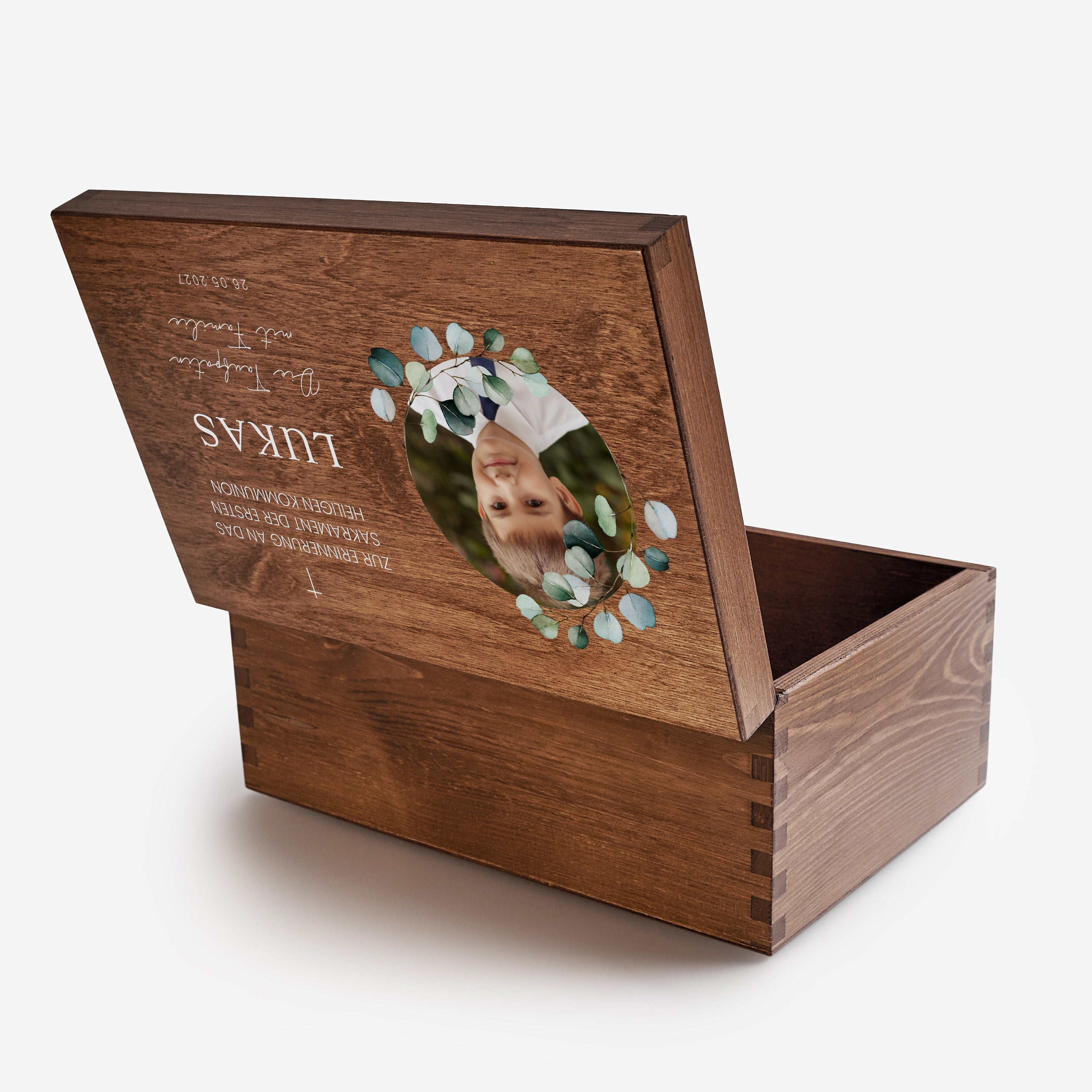 Holz-Erinnerungsbox zur Erstkommunion