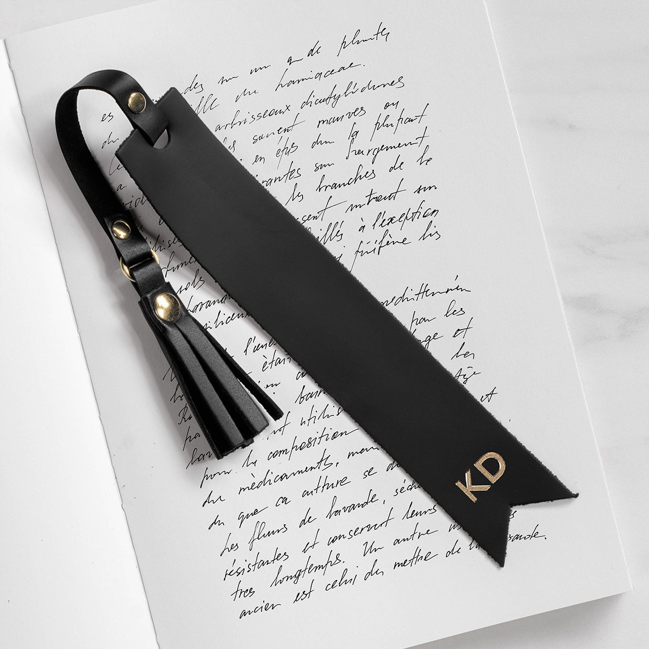 Oryginalna zakładka do książki z inicjałami - elegancki prezent