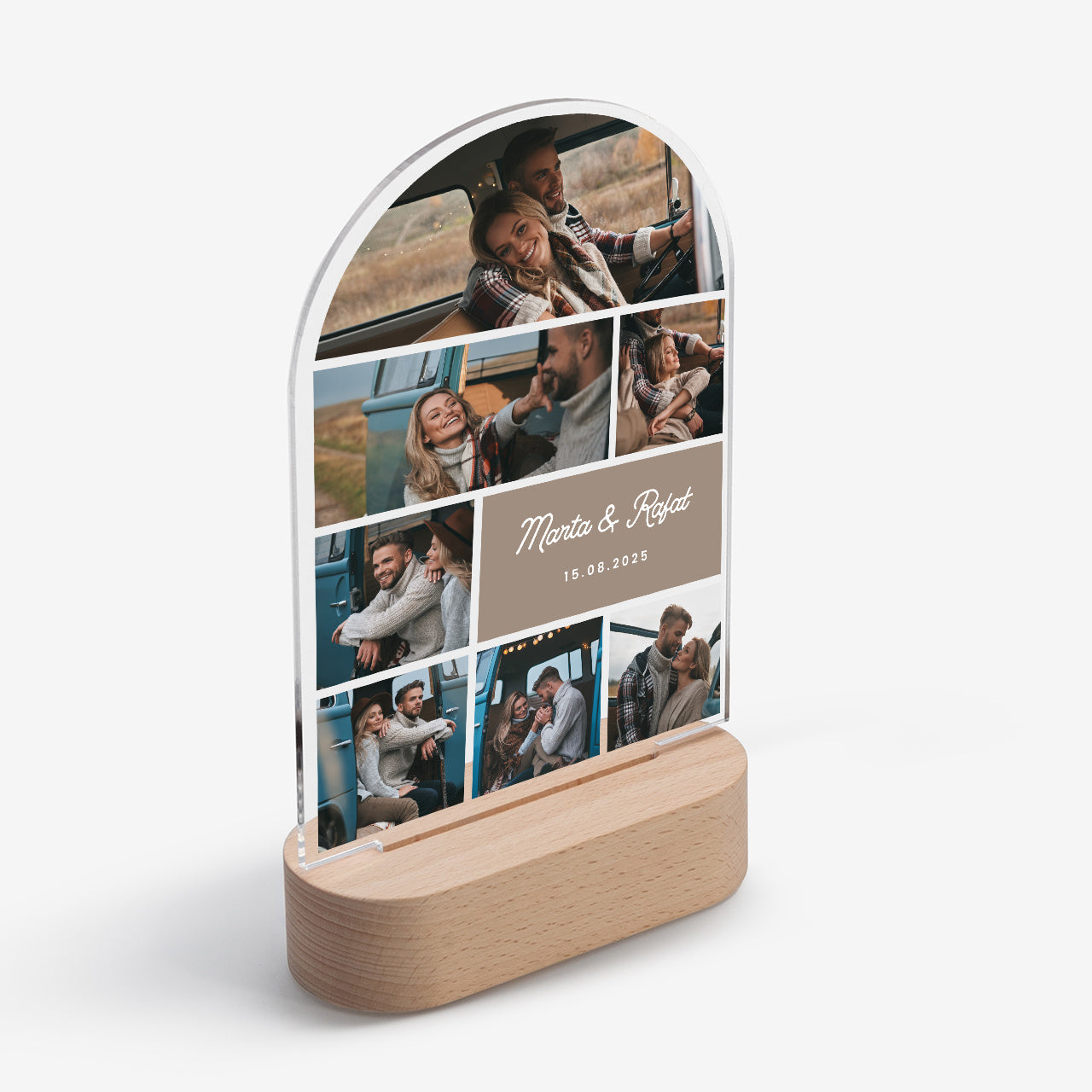 Ramka Led ze zdjęciami - Wspólne Chwile - prezent dla ukochanej romantyczny prezent dla ukochanej