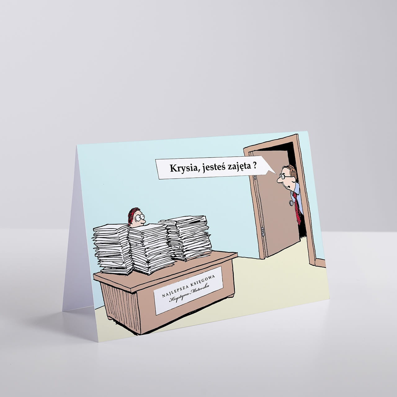 Kartka dla księgowej kartka urodzinowa prezent dla księgowej kartka personalizowana