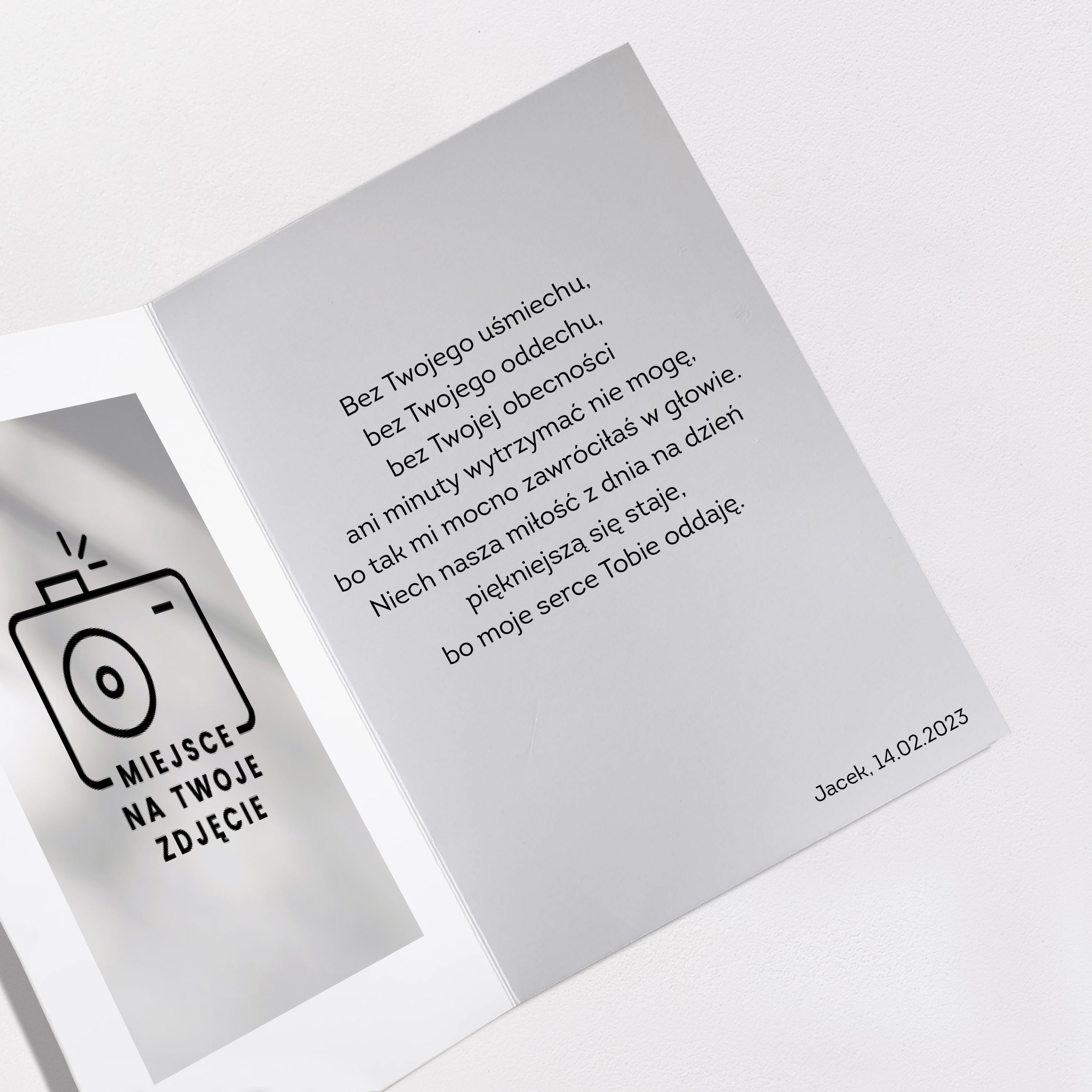 Walentynkowa kartka personalizowana - całusy