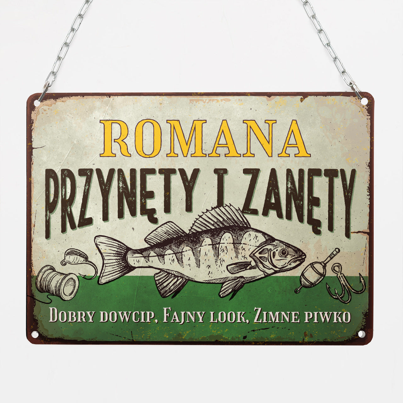 Dekoracyjna tabliczka na upominek dla wędkarza