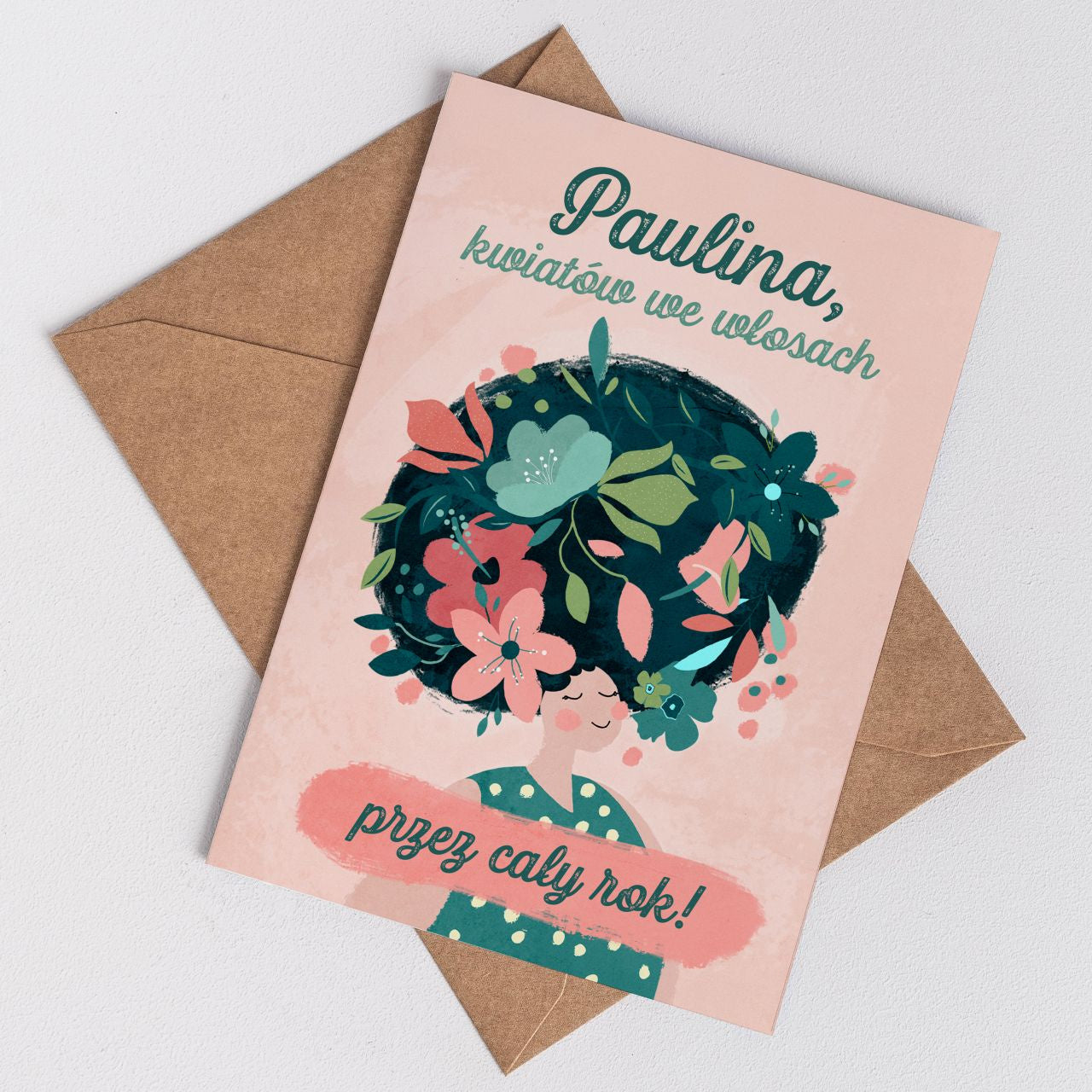 Personalizowana kartka dla włosomaniaczki