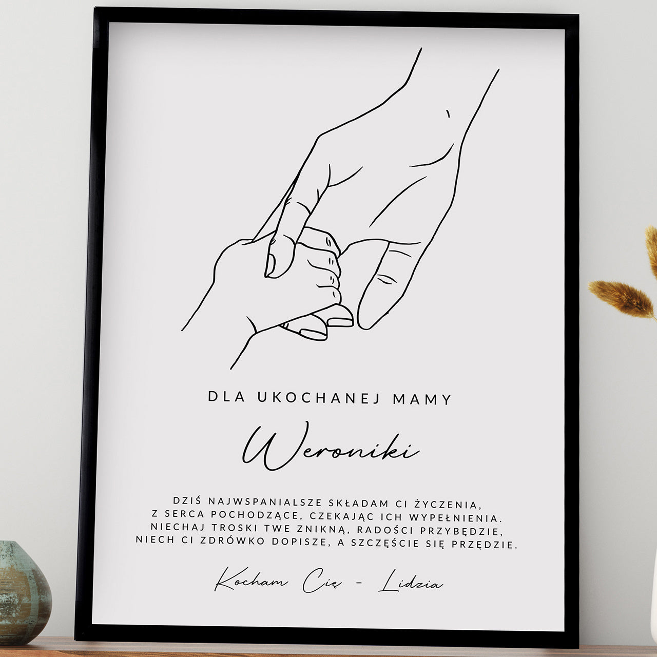 Plakat z okazji Dnia Matki - prezent od dziecka dla mamy plakat dla mamy plakat na dzień mamy prezent na dzień mamy  