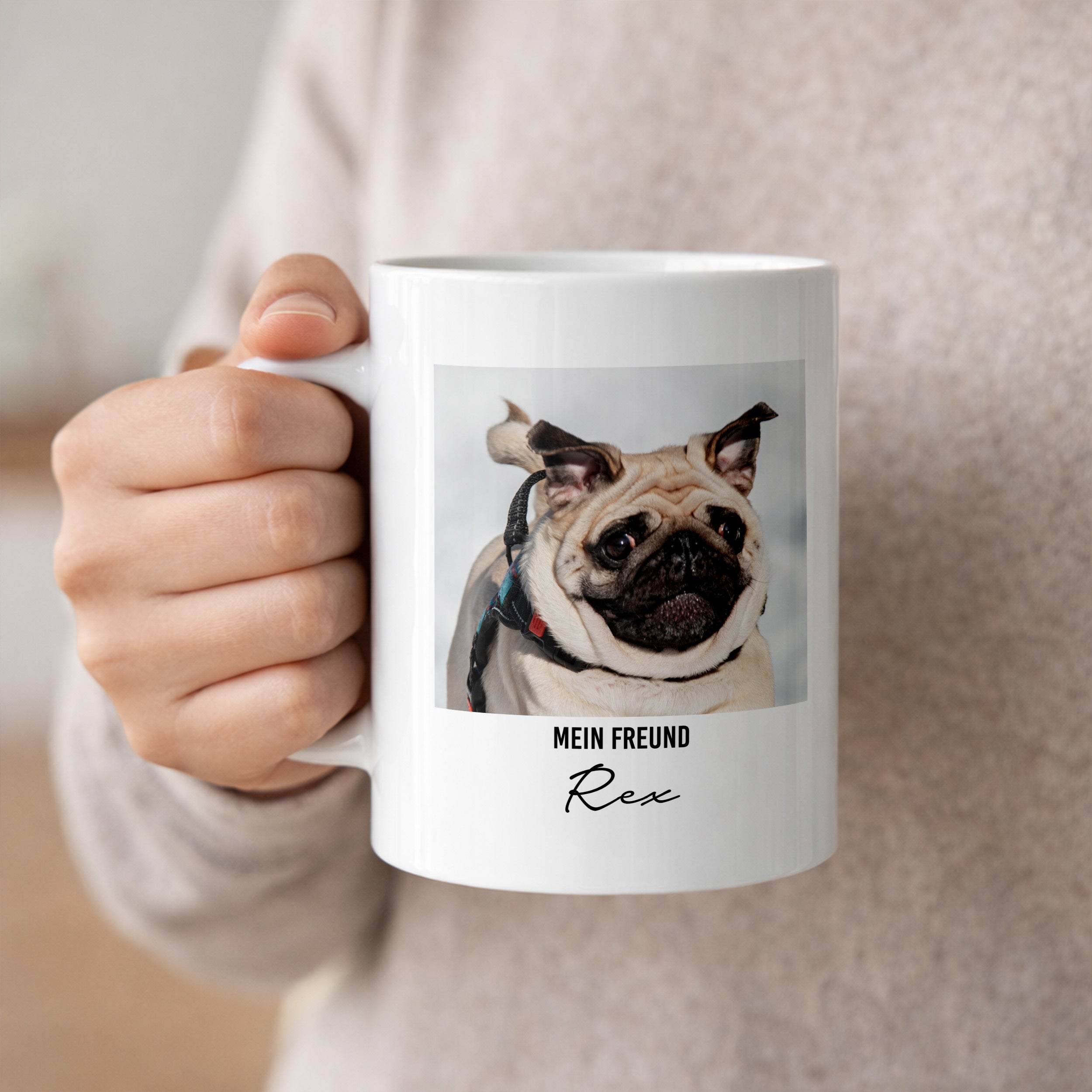 Tasse mit Foto FREUND Geschenk für Hundeliebhaber