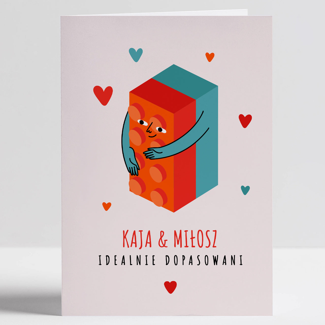 Personalizowana kartka na walentynki - dopasowani