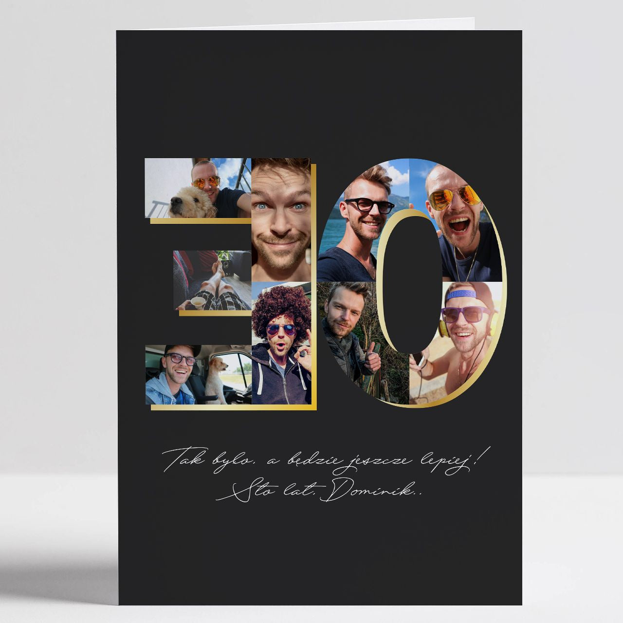 Duża kartka na 30 urodziny dla mężczyzny - kolaż zdjęć kartka urodzinowa upominek dla mężczyzny
