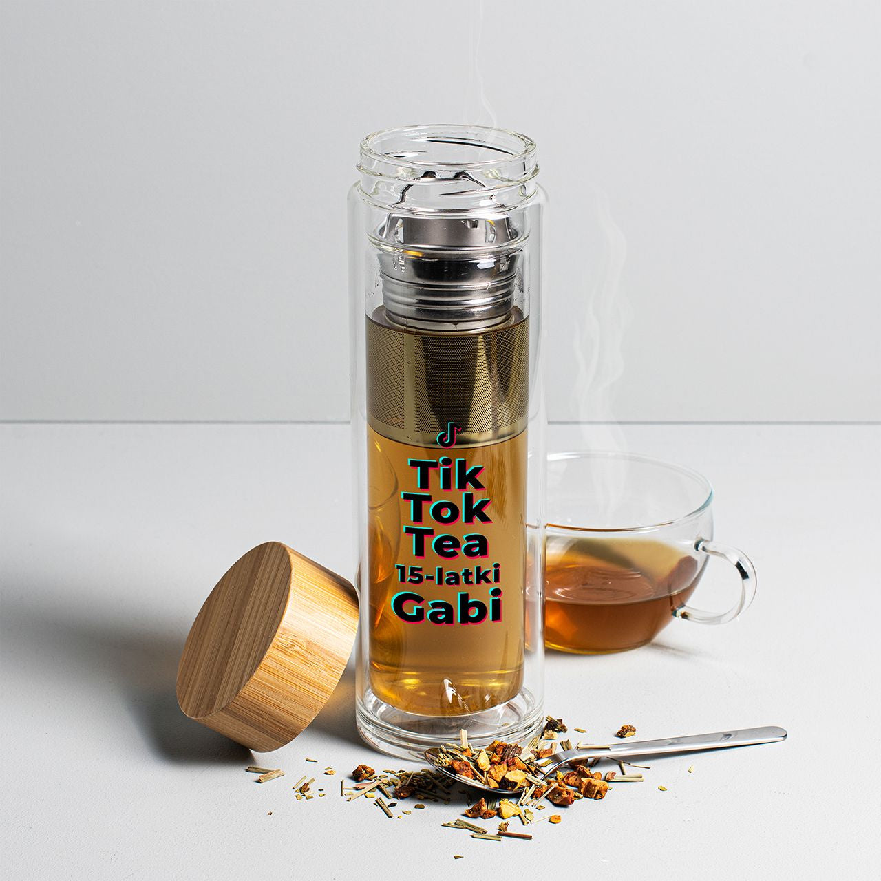 Bidon z zaparzaczem Tik Tok Tea dla nastolatki