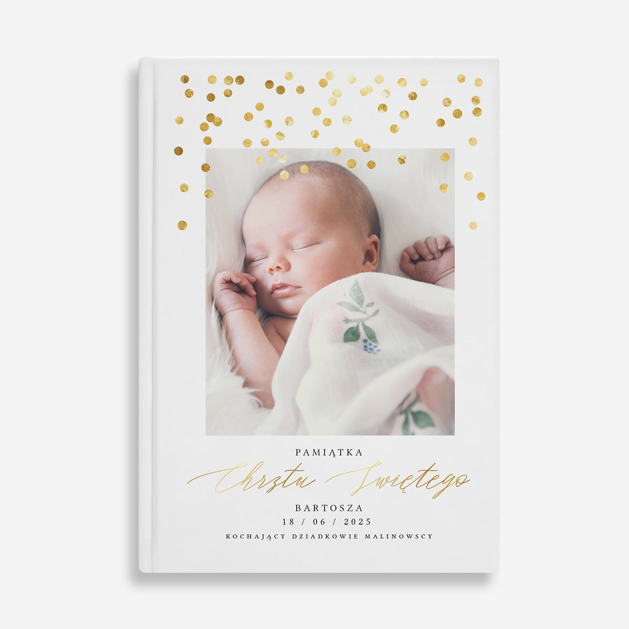 Biblia ze zdjęciem na prezent z okazji Chrztu Świętego biblia personalizowana prezent na Chrzest Święty