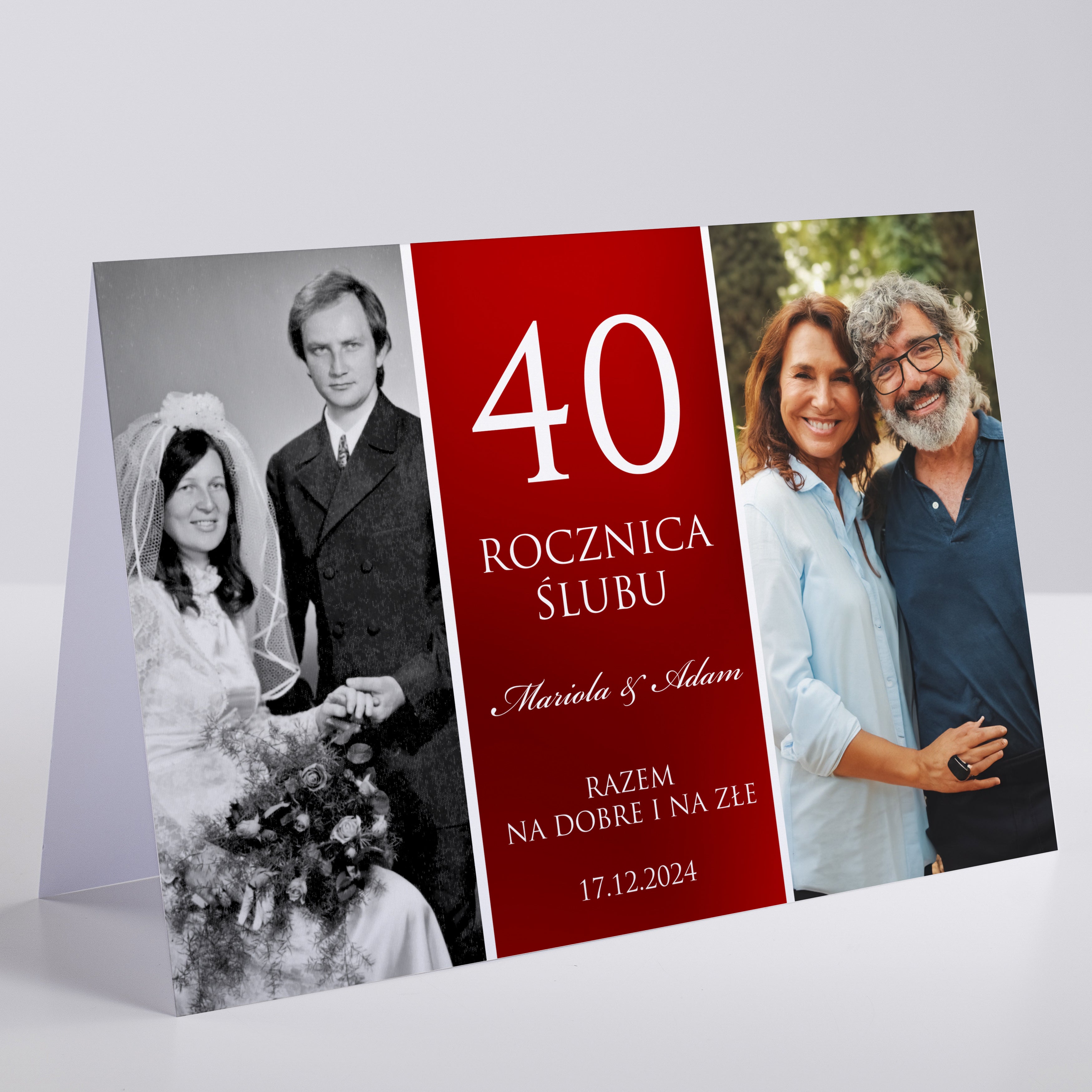 Kartka ze zdjęciami na 40 Rocznicę Ślubu
