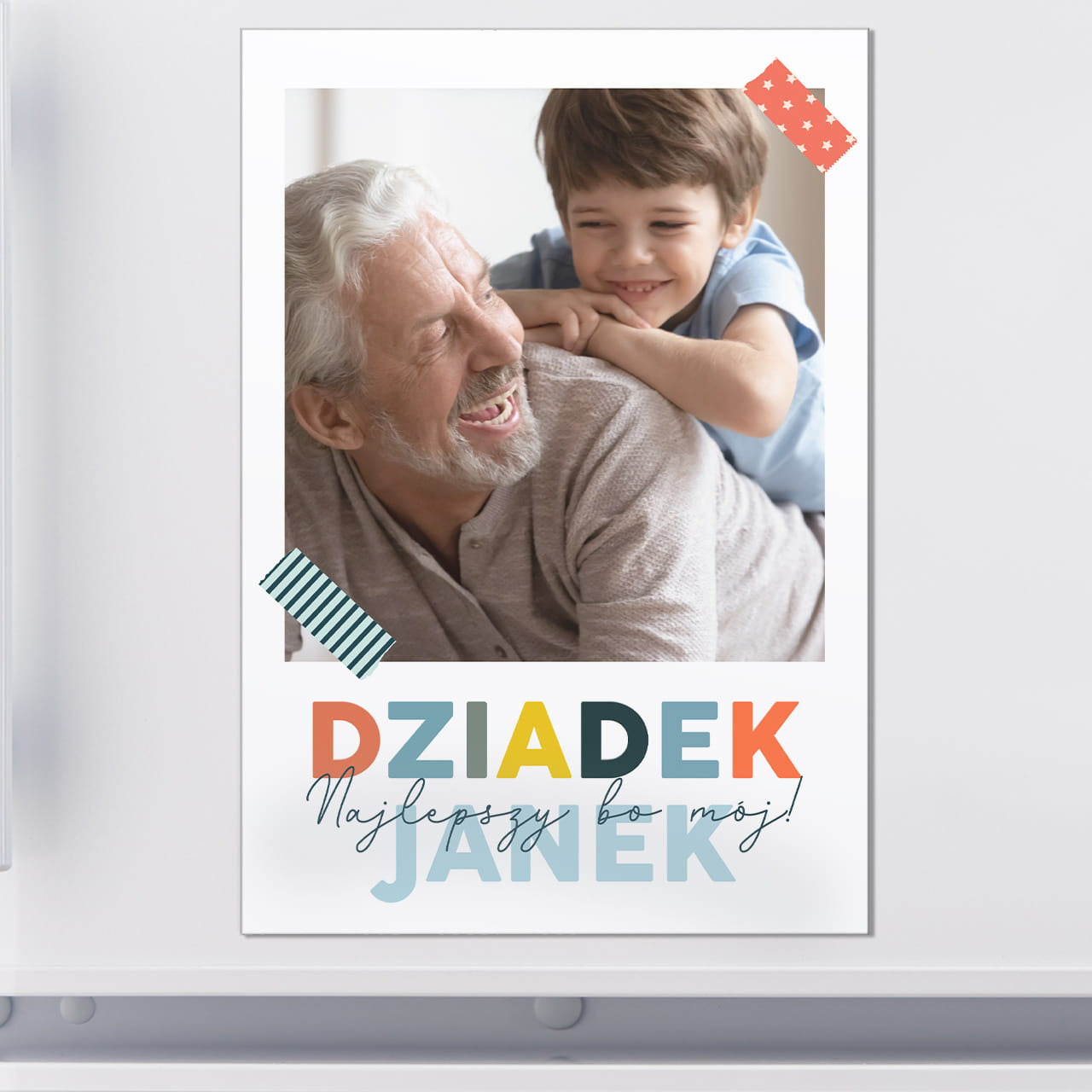 Magnes ze zdjęciem dla dziadka - upominek na Dzień Dziadka
