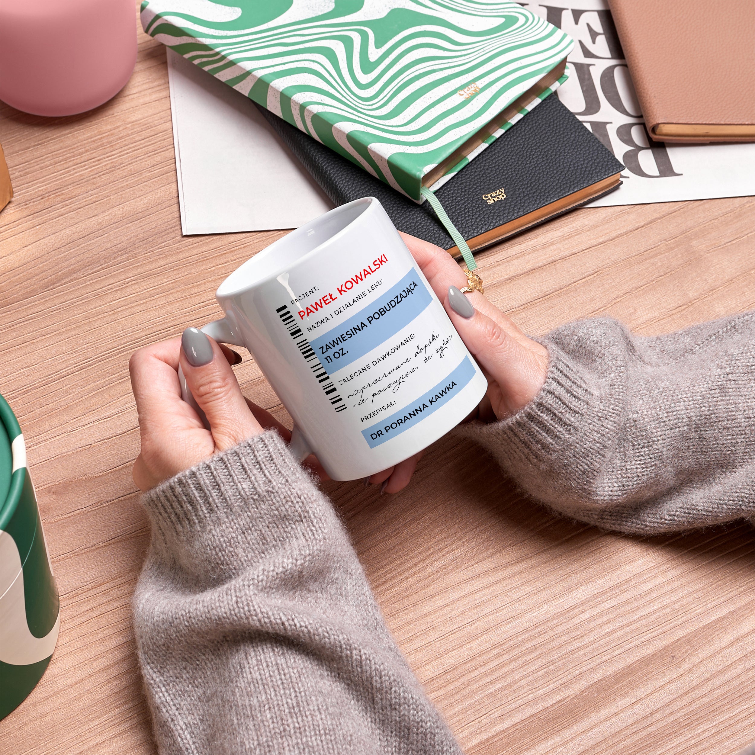 Kubek dla farmaceuty - Recepta kubek z nadrukiem personalizowany kubek prezent dla farmaceuty
