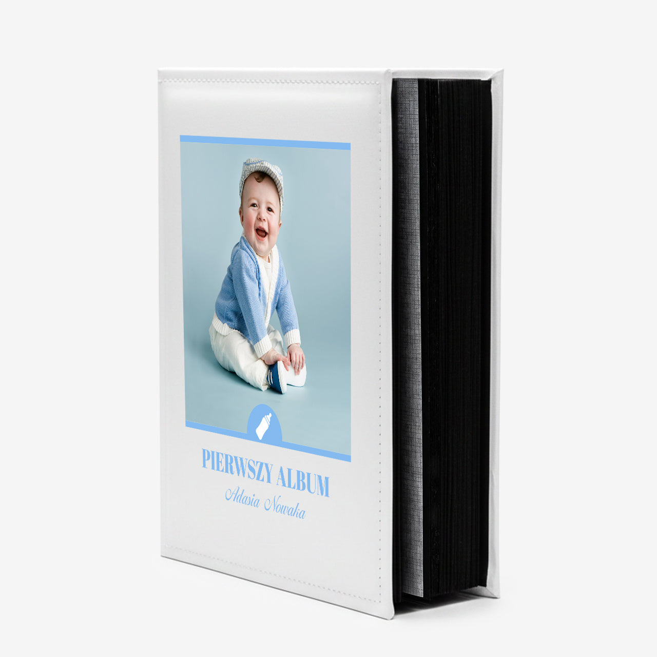 Personalizowany album fotograficzny - prezent z okazji narodzin syna album dla noworodka