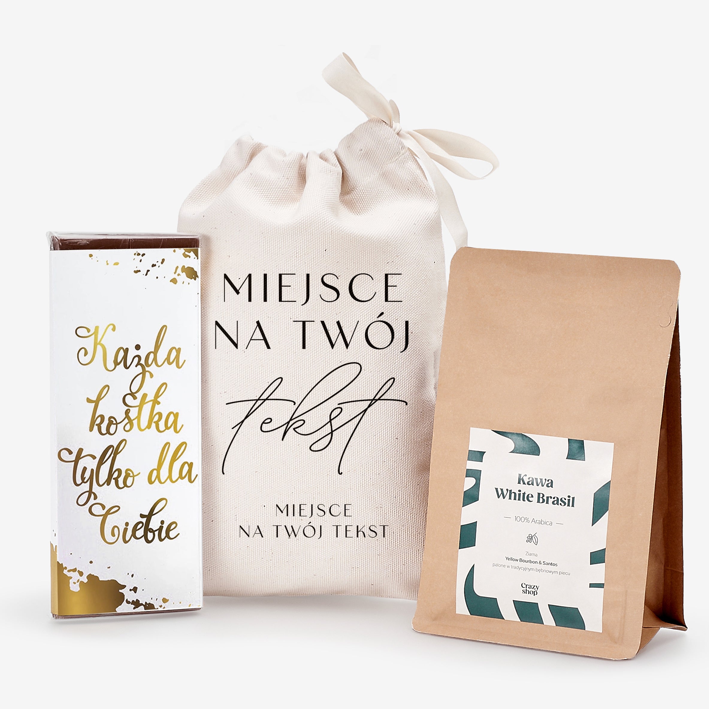 Zestaw prezentowy kawa i czekolada - Twój Tekst