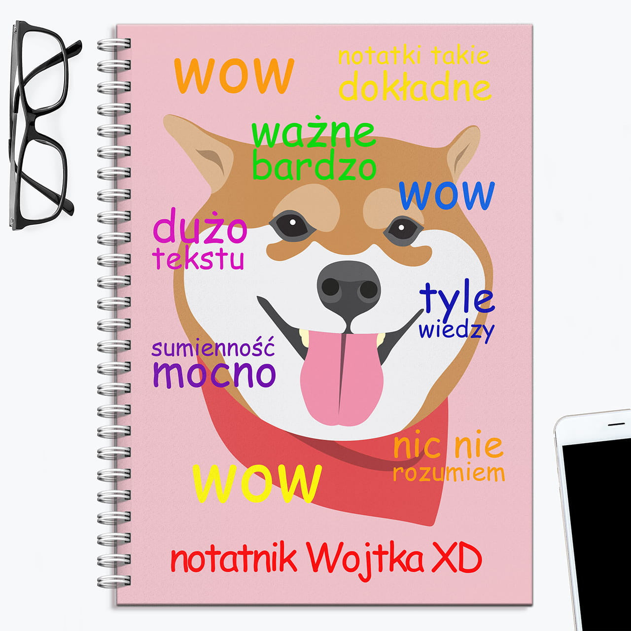 Personalizowany notatnik dla miłośnika psów - pieseł prezent dla psiarza prezent dla miłośnika psów