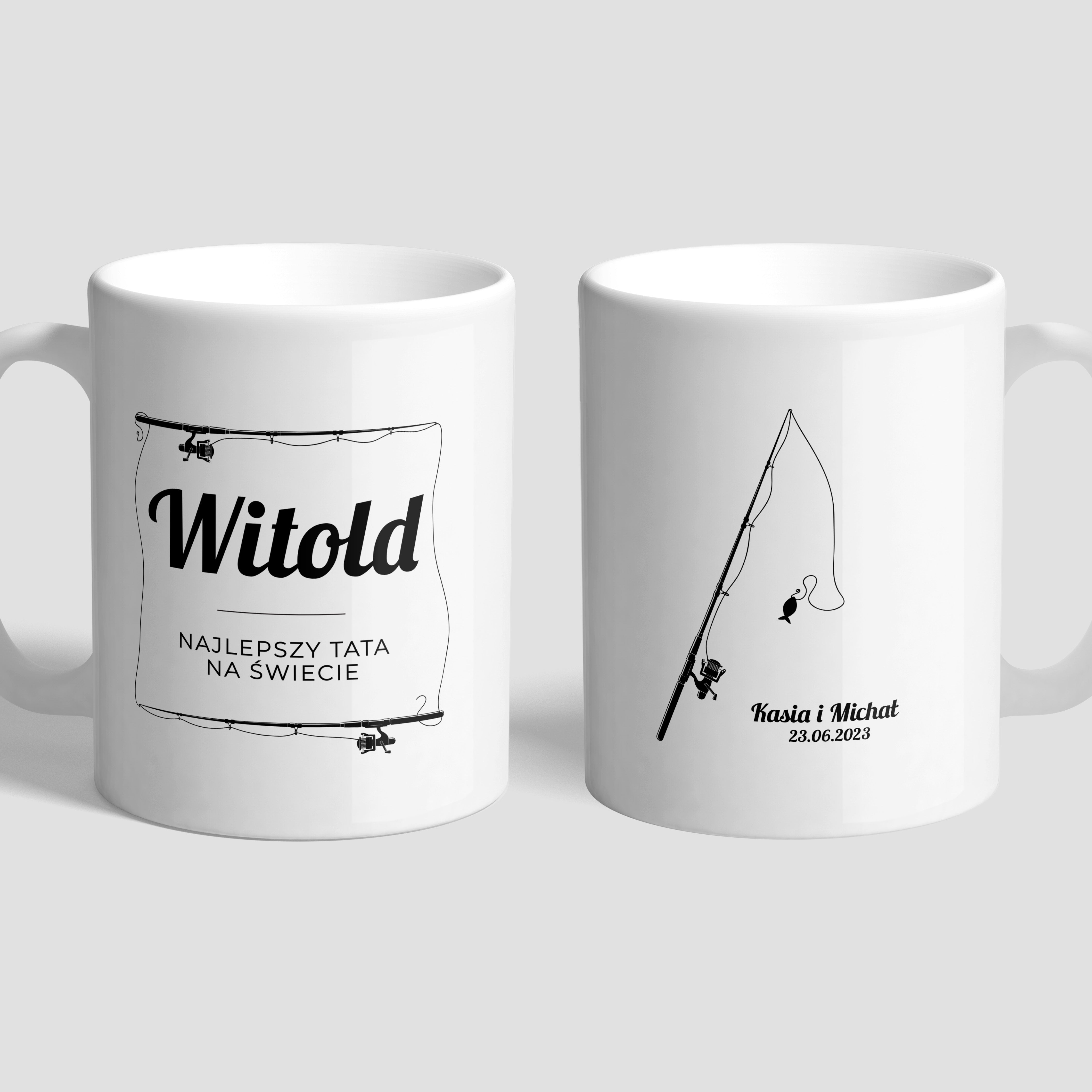 Kubek dla wędkarza - prezent dla taty wędkarza prezent na dzień ojca kubek z nadrukiem personalizowany kubek
