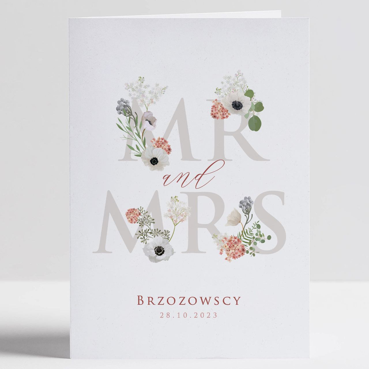 Rustykalna kartka na ślub A4