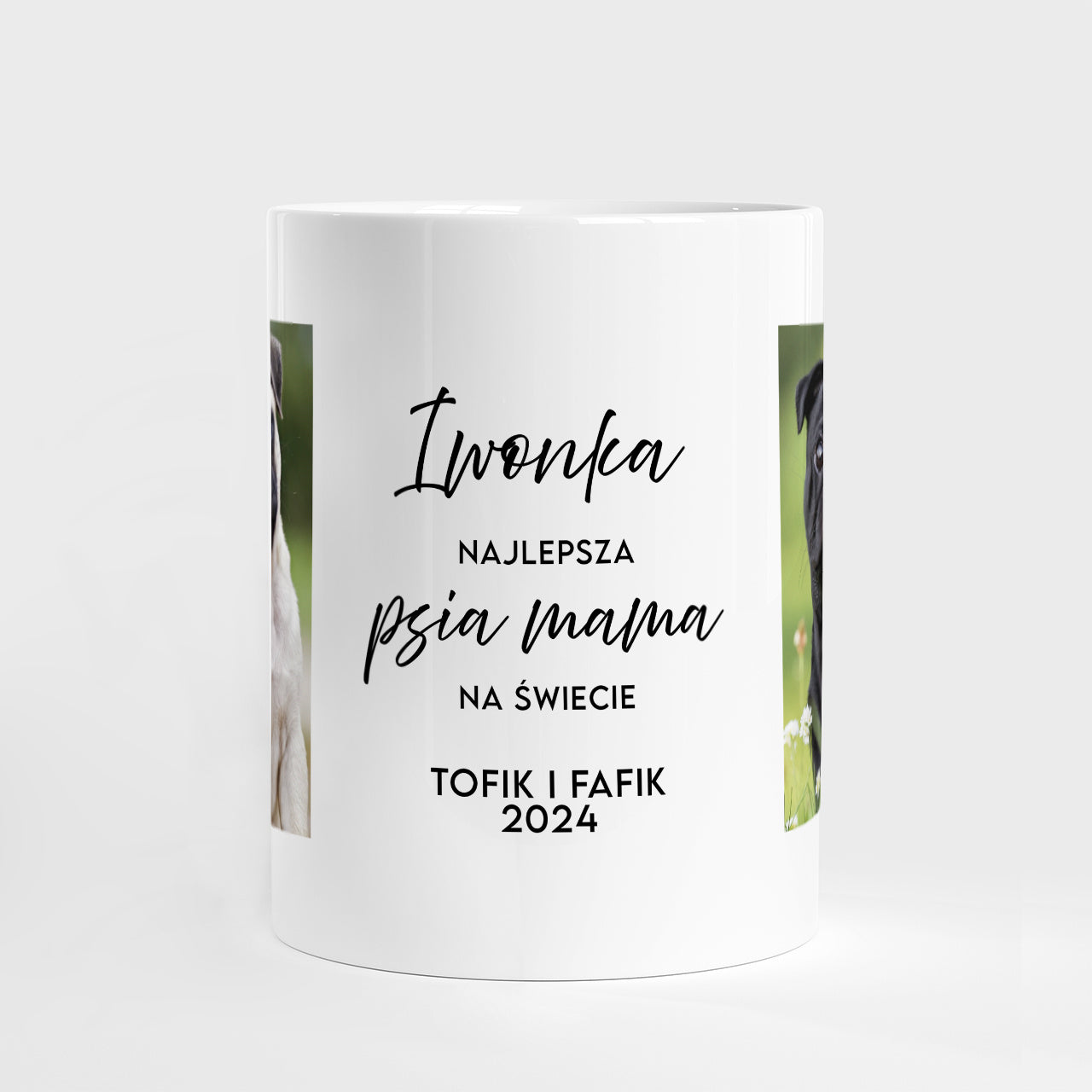 Kubek ze zdjęciami psa - prezent dla właścicielki psa