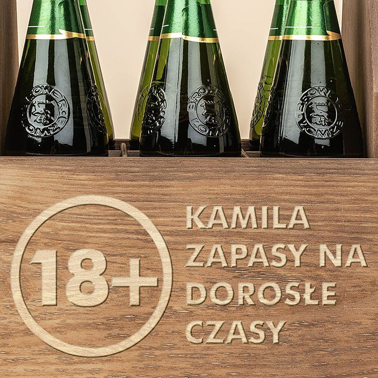 Nosidełko na piwo z grawerem - prezent na 18 urodziny