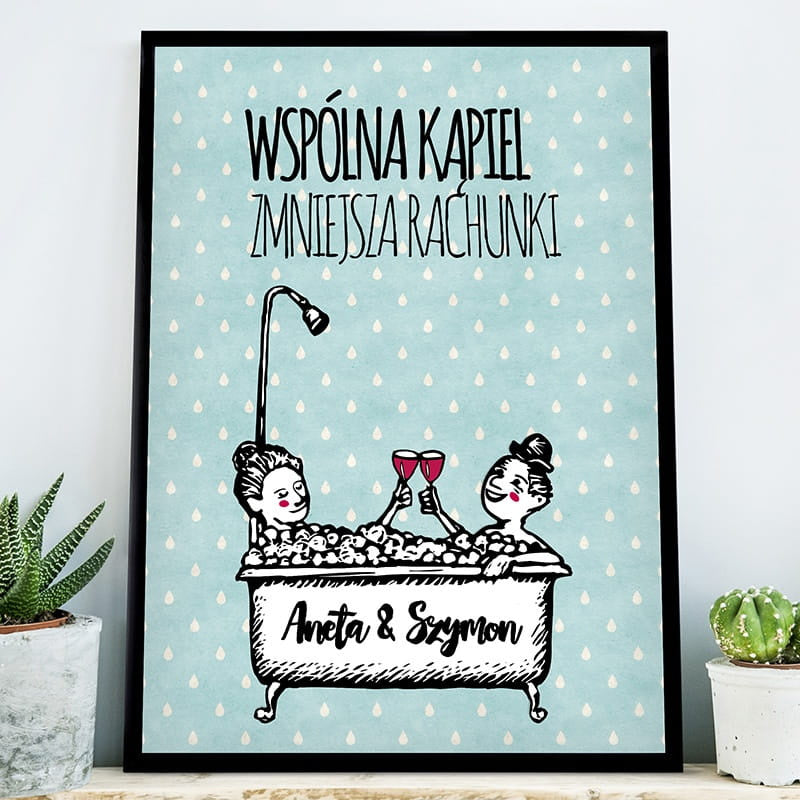  Personalizowany plakat - prezent dla pary na parapetówkę plakat personalizowany prezent na nowy dom