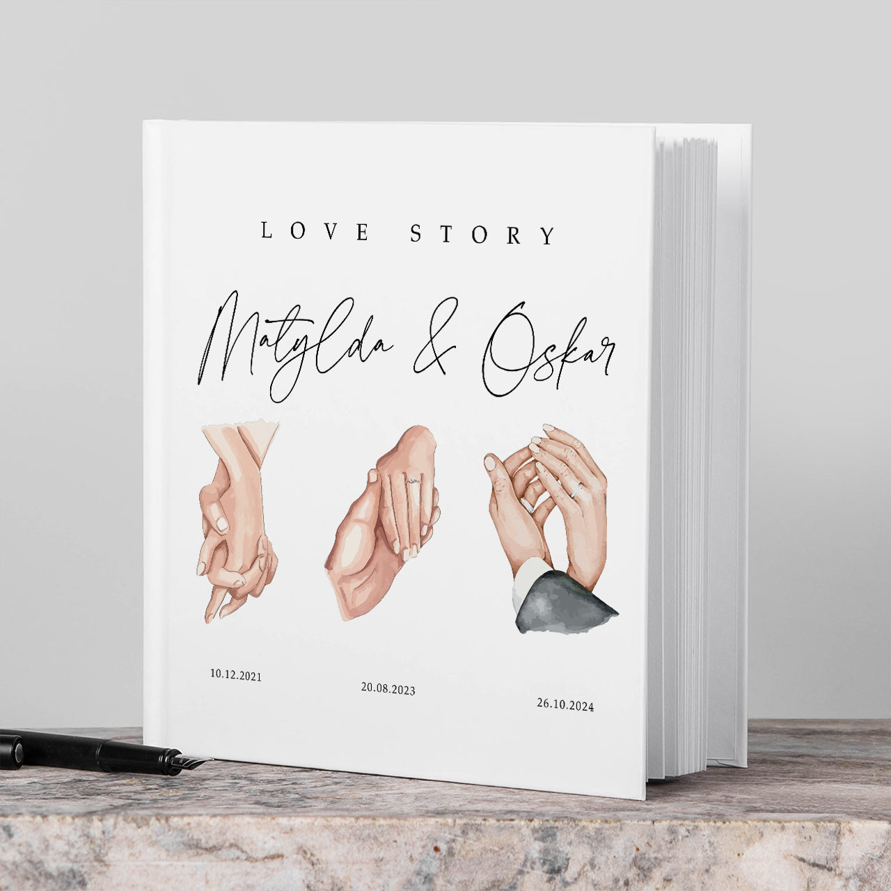 Personalizowana księga gości ślubna - Love Story