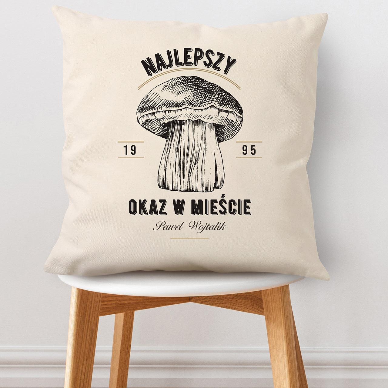 Poduszka dla grzybiarza - Najlepszy Okaz - prezent urodzinowy prezent na urodziny dla grzybiarza