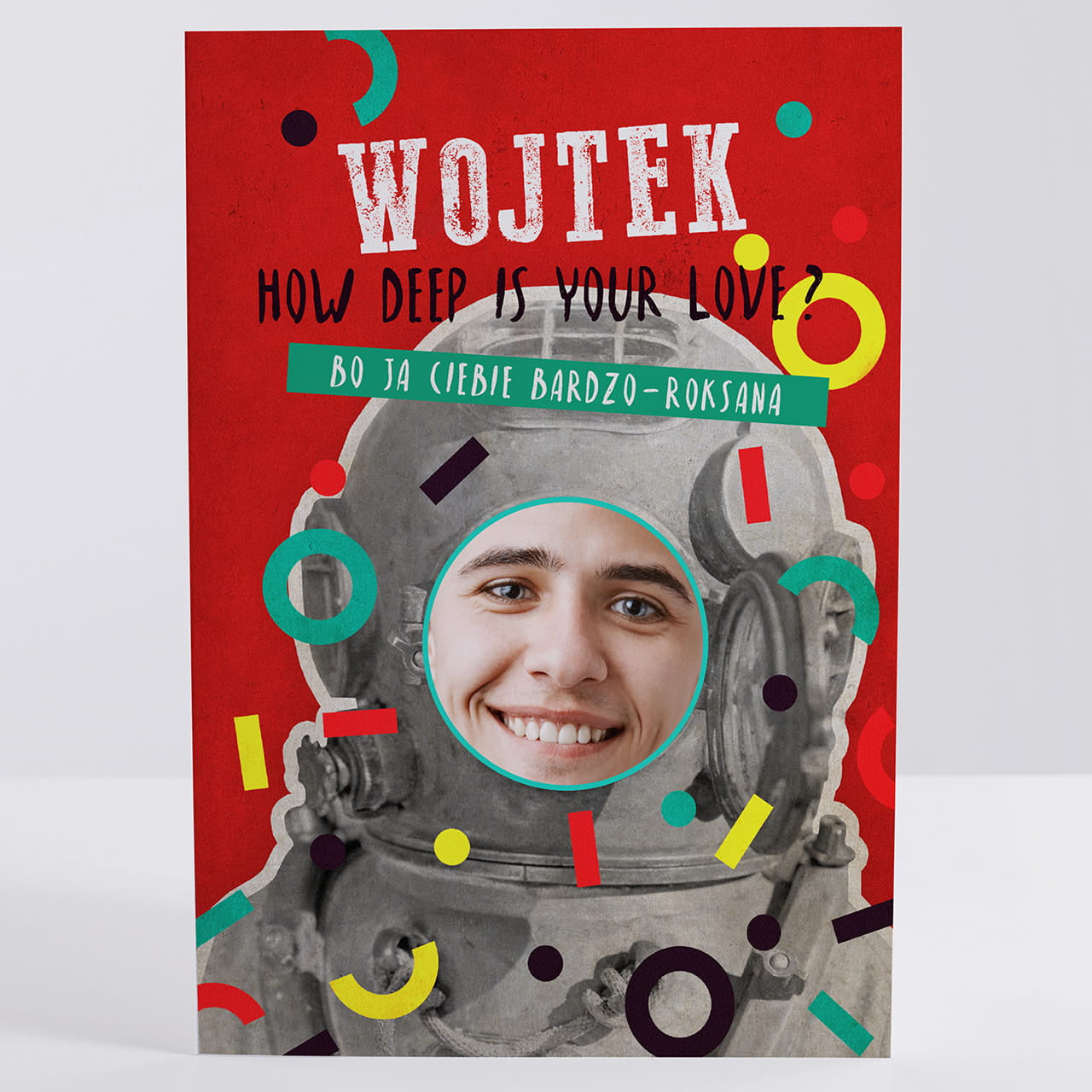 Kartka ze zdjęciem dla chłopaka kartka walentynkowa prezent dla chłopaka na walentynki kartka na walentynki