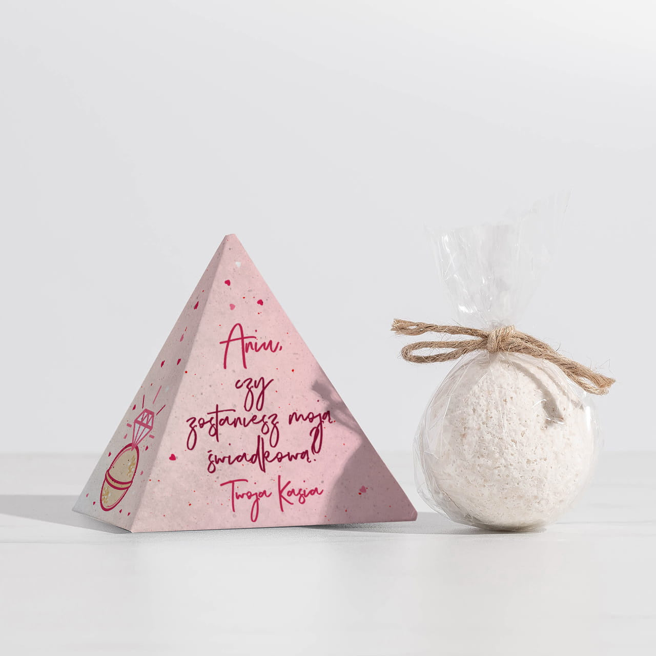 Personalizowana kula kąpielowa - prośba o świadkowanie kula do kąpieli pytanie o świadkowanie bomba do kąpieli