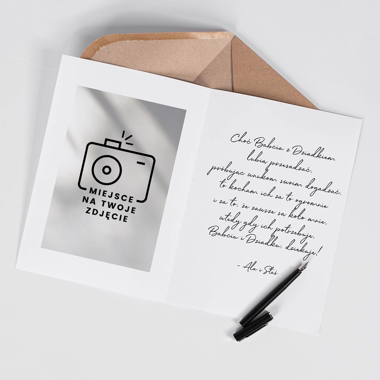Kartka personalizowana dla Babci i Dziadka - ze zdjęciem kartka na Dzień Babci i Dziadka 