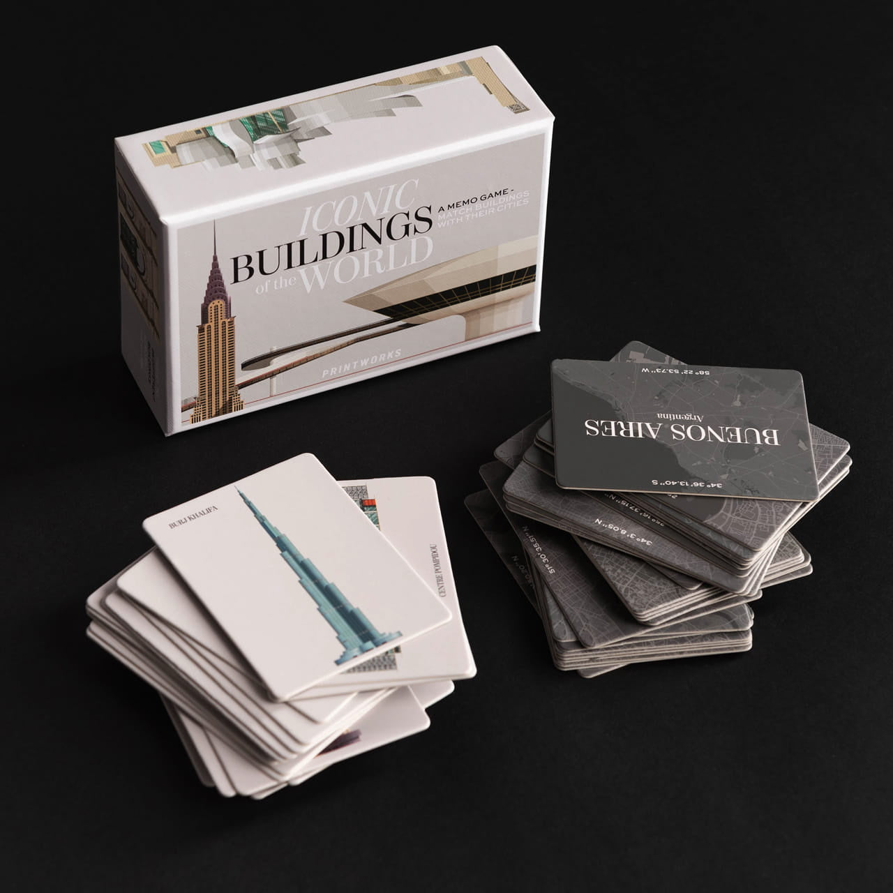 Gra w pamięć Iconic Buildings gra memory gra rodzinna prezent dla architekta prezent na parapetówkę