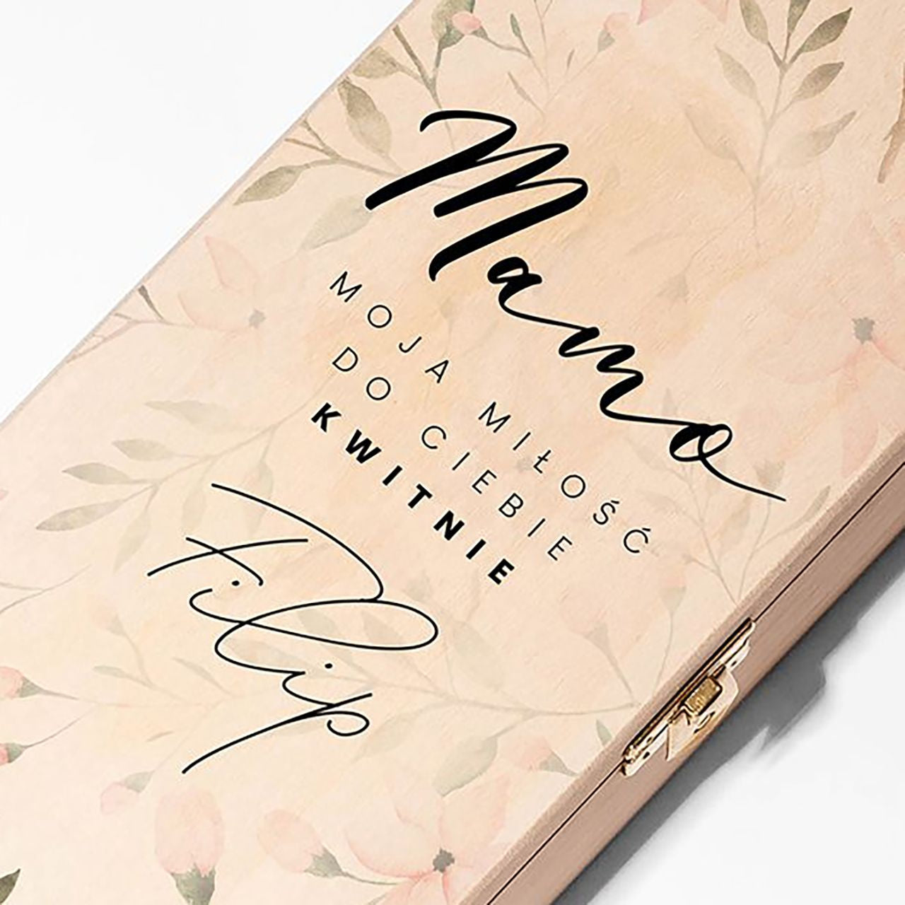 Personalizowana skrzynka na wino dla mamy - prezent na Dzień Mamy prezent dla mamy