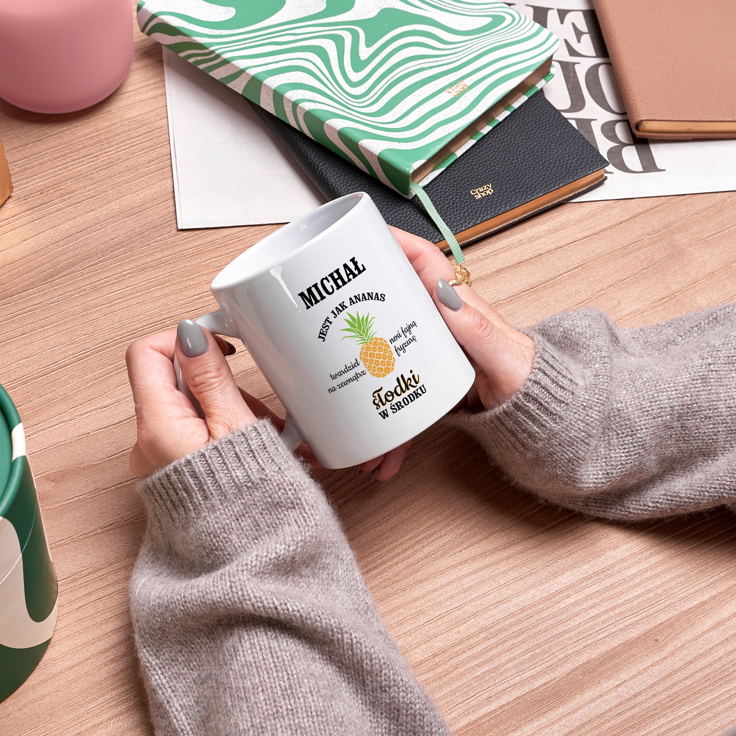 Personalizowany kubek - Ananas - prezent dla chłopaka prezent na dzień chłopaka kubek na dzień chłopaka