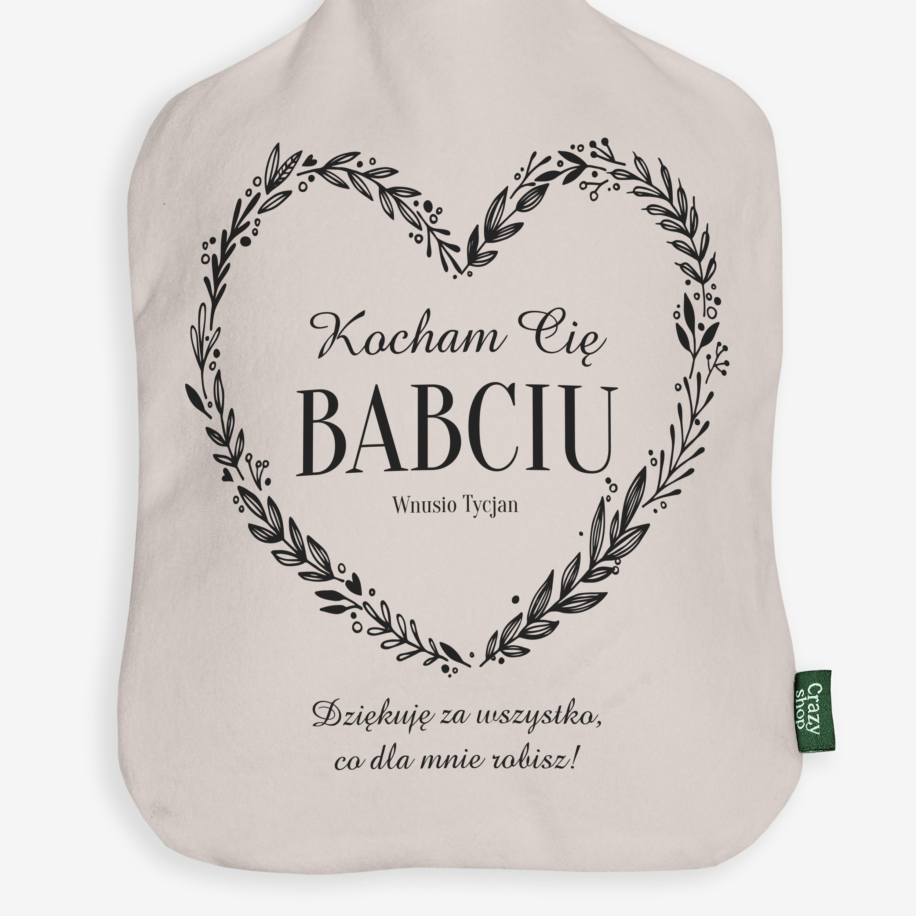 Personalizowany termofor dla babci prezent dla babci termofor personalizowany prezent na Dzień Babci