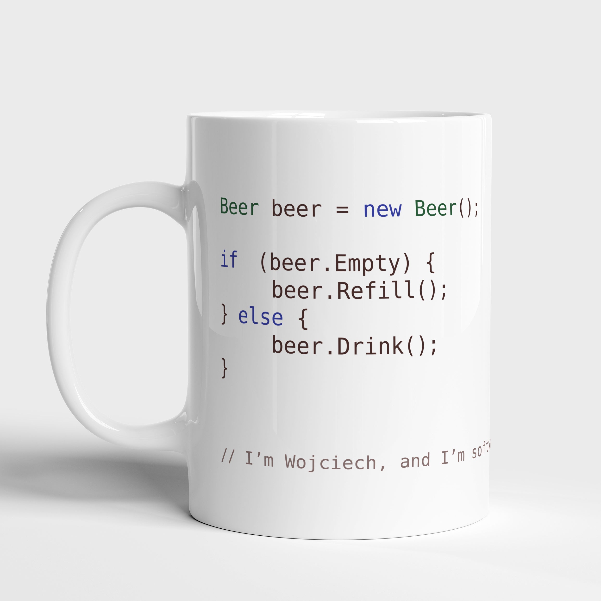 Personalizowany kubek - Beer Software - prezent dla programisty