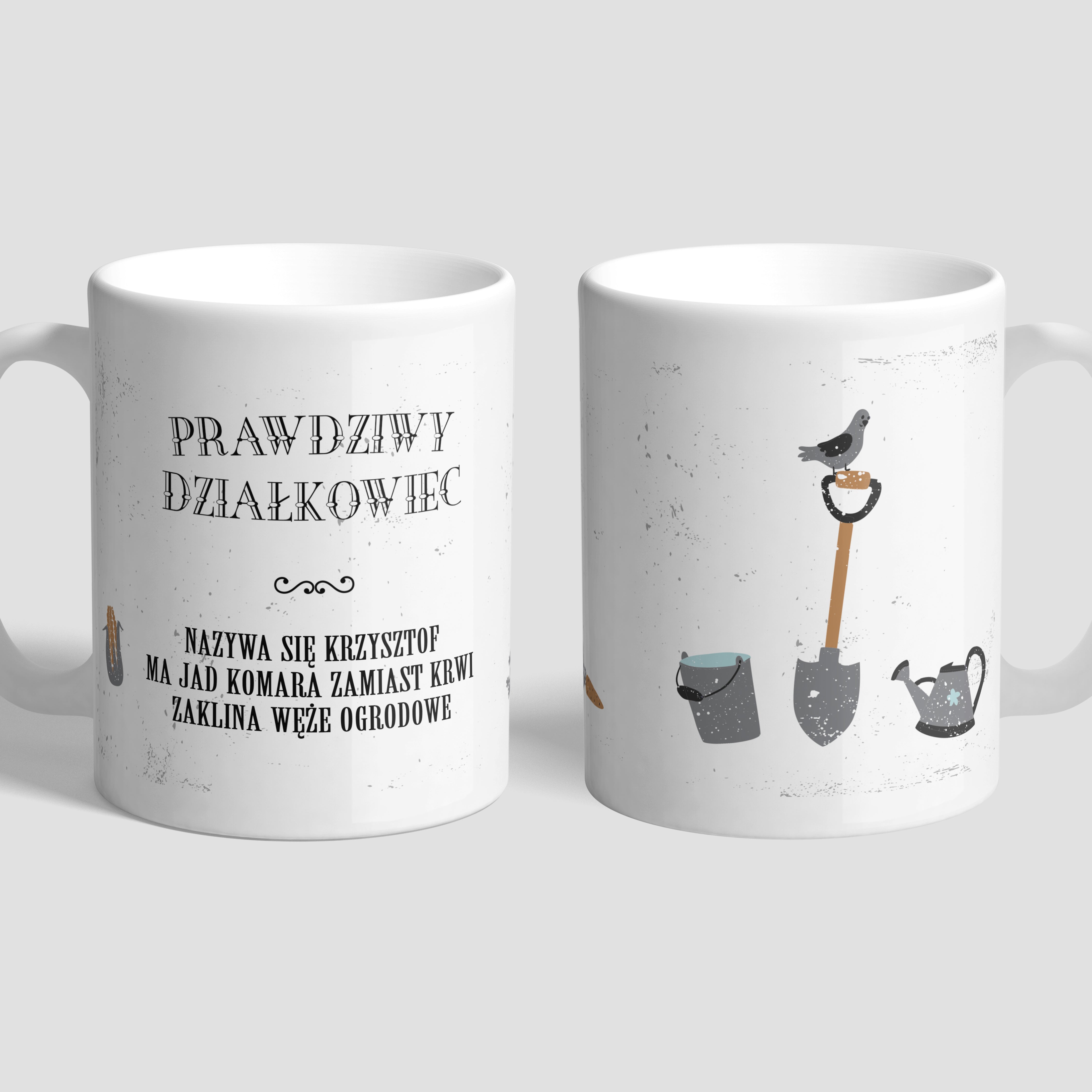 Kubek dla działkowca - Prawdziwy Działkowiec prezent dla działkowca kubek z nadrukiem śmieszny kubek ogrodnika