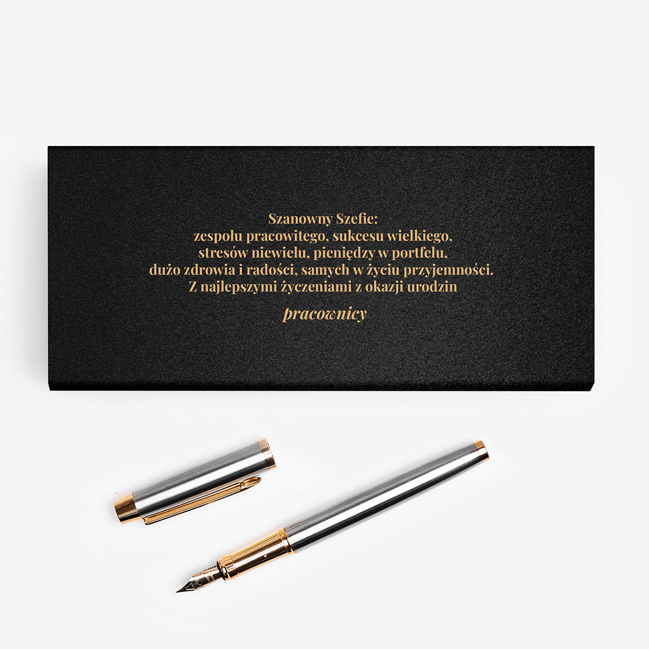 Pióro dla szefa z dedykacją - prezent od pracowników personalizowane pióro wieczne prezent dla szefa