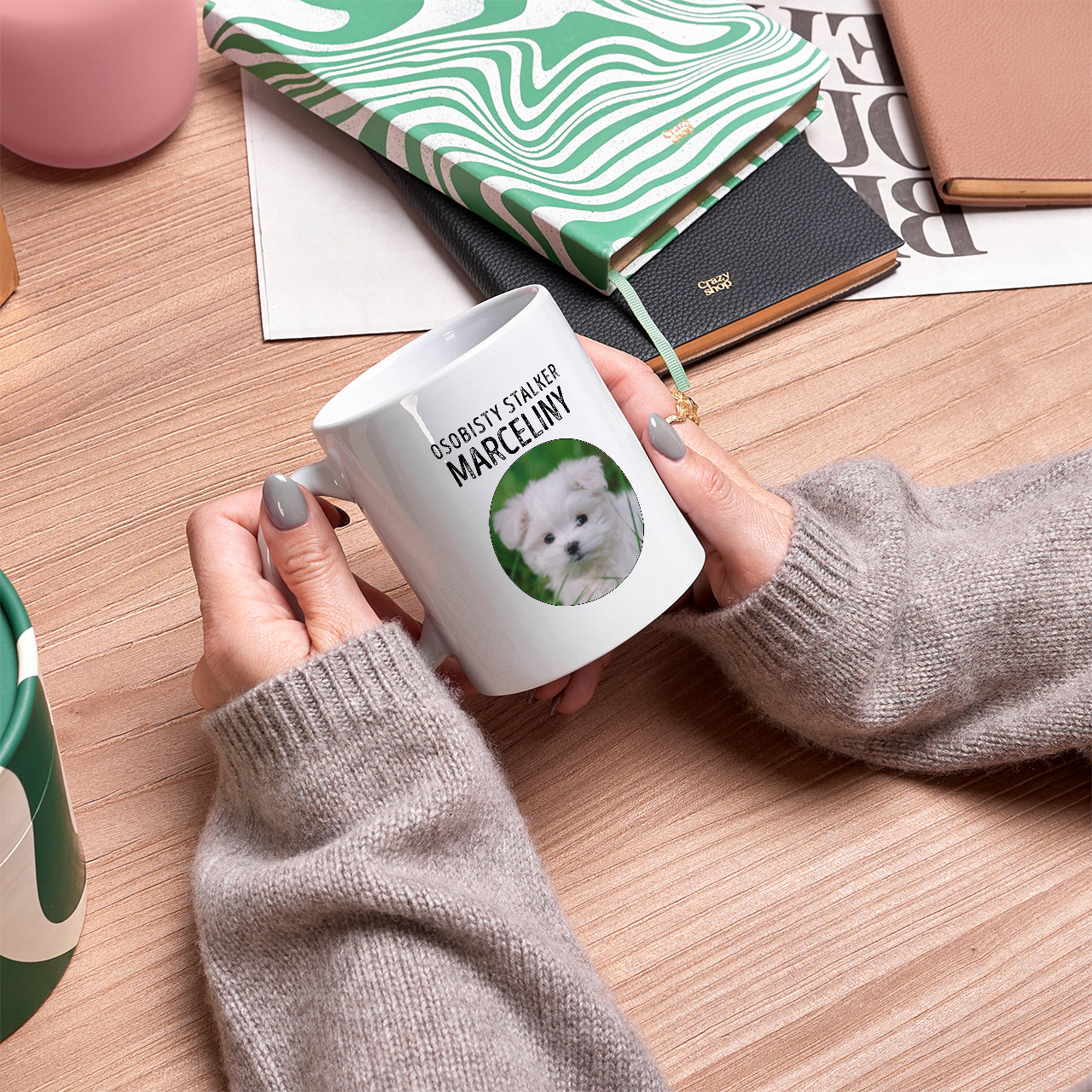 Kubek ze zdjęciem psa - Stalker - prezent dla psiary