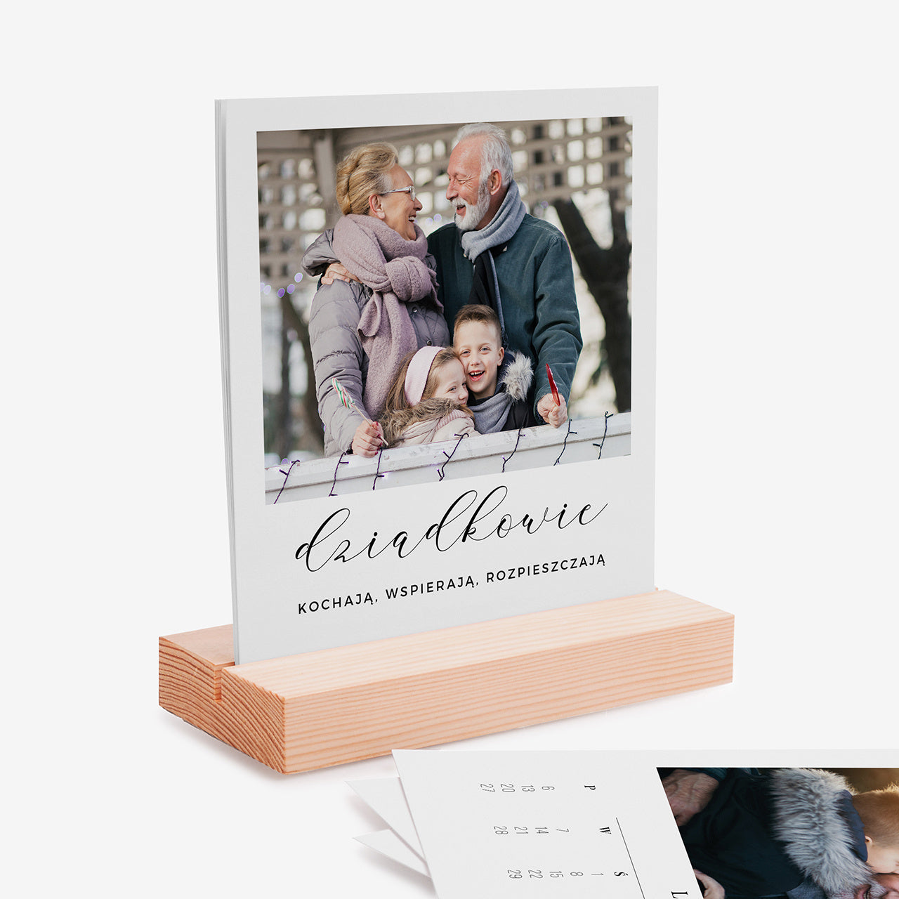 Kalendarz stojący personalizowany - wspólny prezent na Dzień Babci i Dziadka prezent na Dzień Babci i Dziadka