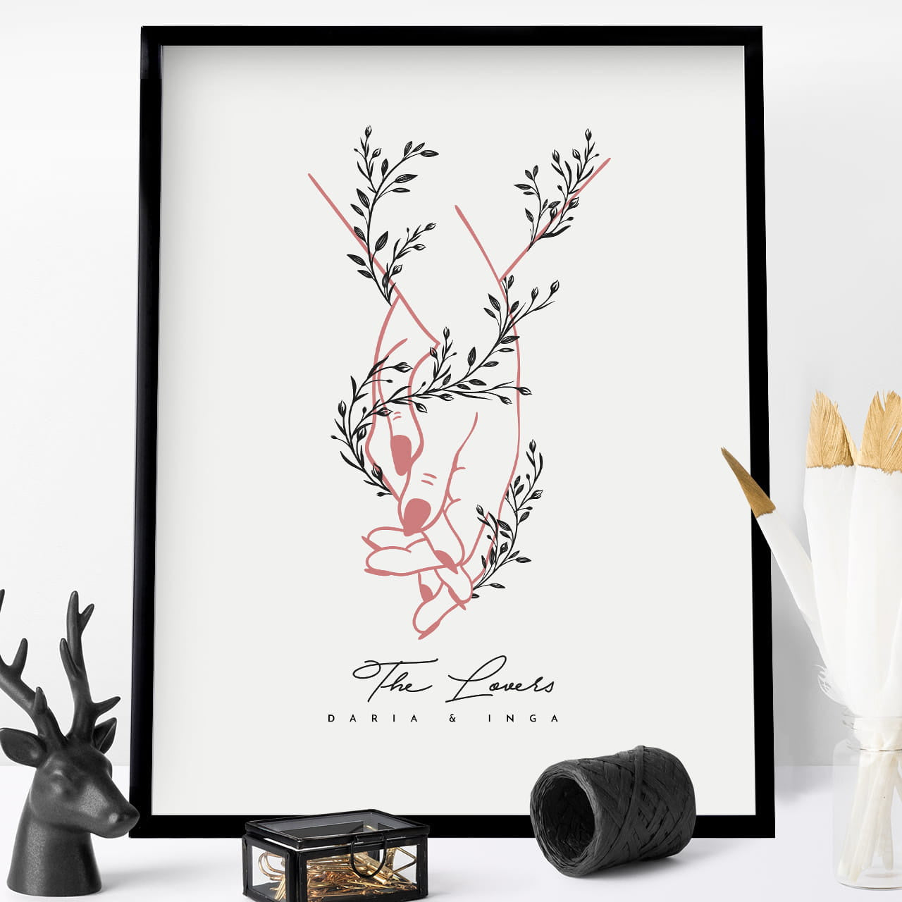  Personalizowany plakat lgbt plakat miłosny plakat LGBT plakat na walentynki prezent dla niej