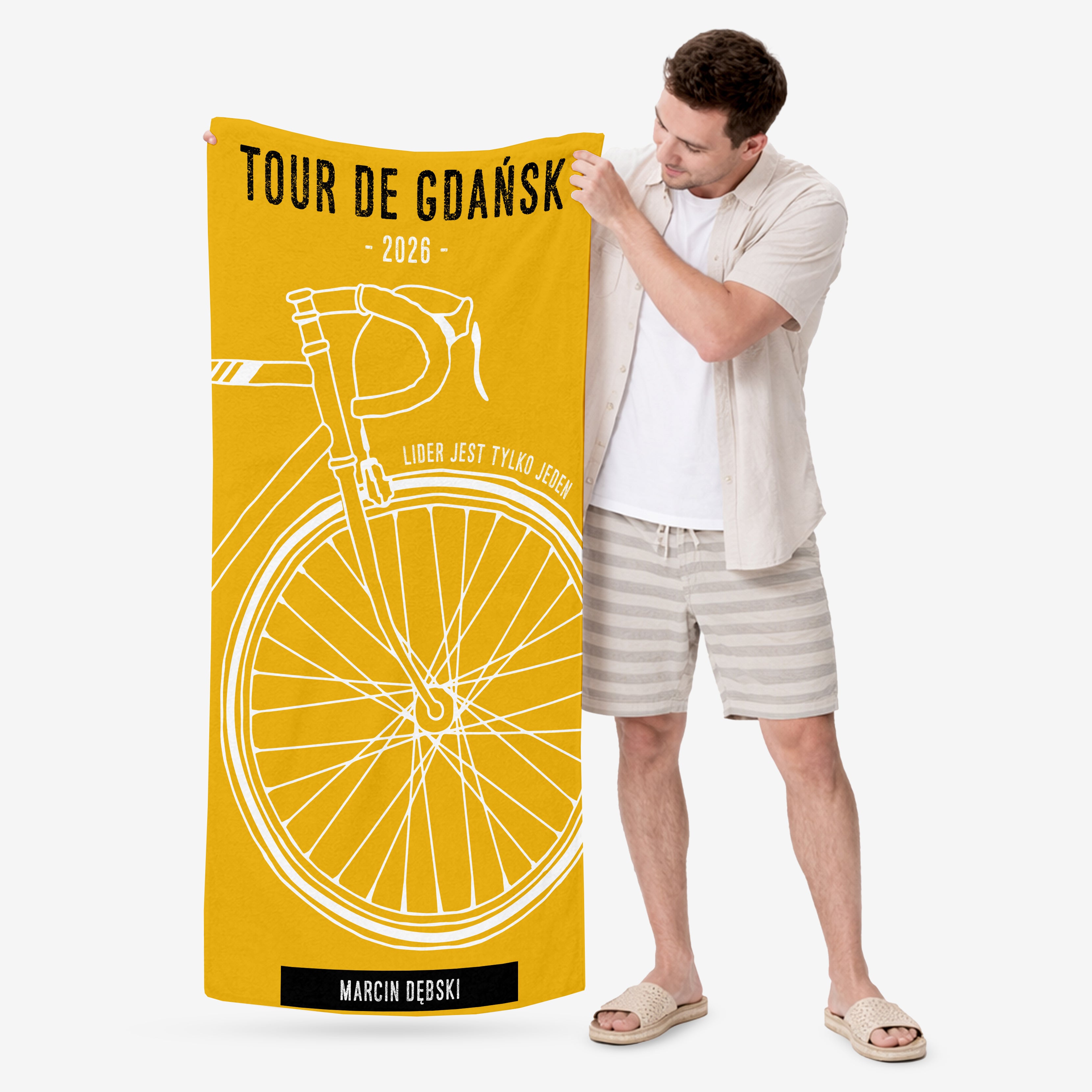 Personalizowany ręcznik - personalizowany prezent dla kolarza
