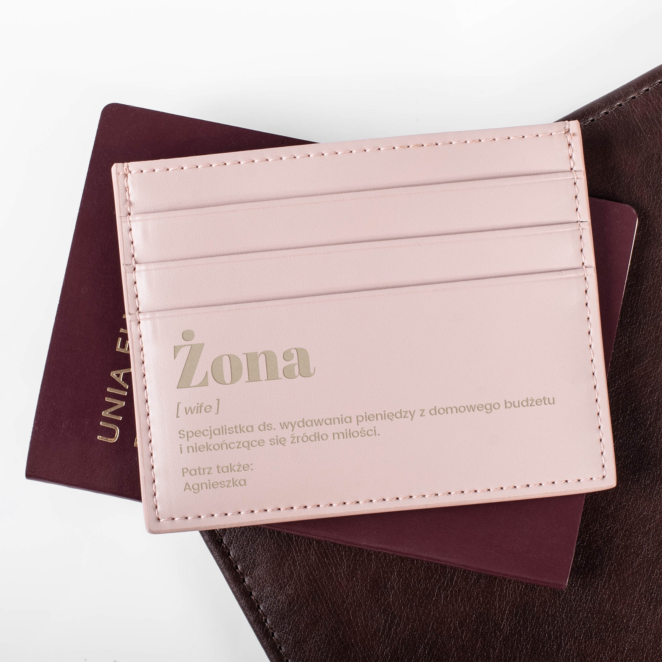 Etui na karty z personalizacją - prezent dla żony