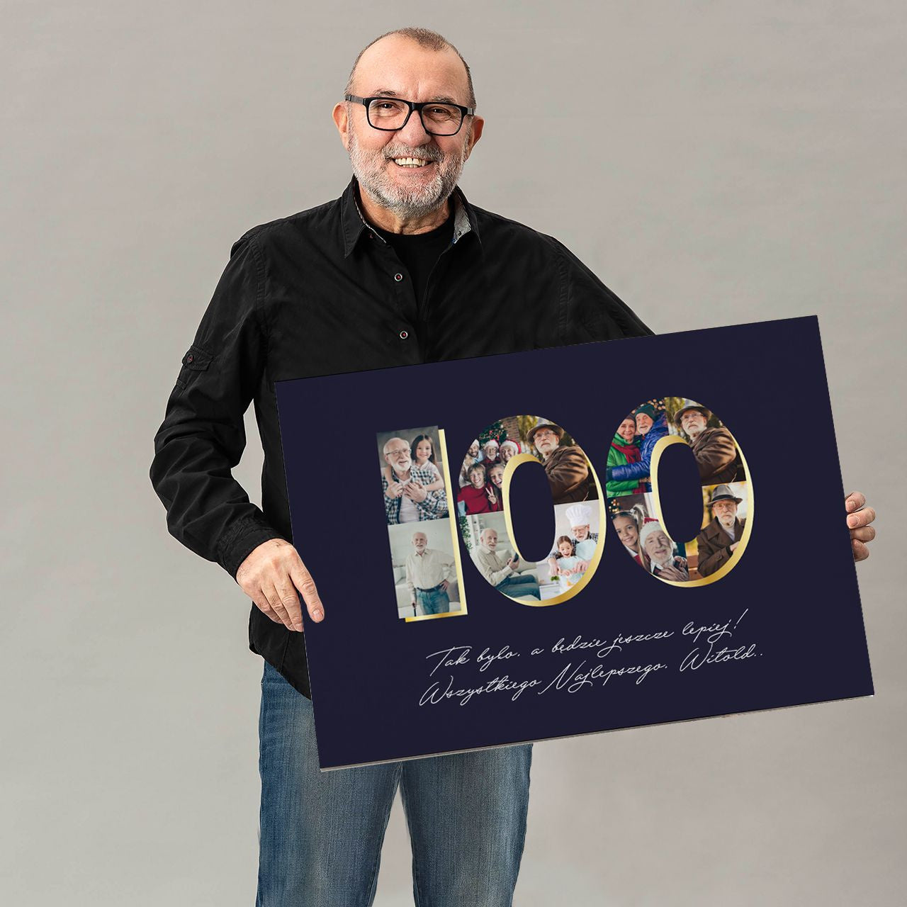 Duża kartka XXL - prezent na 100 urodziny dziadka